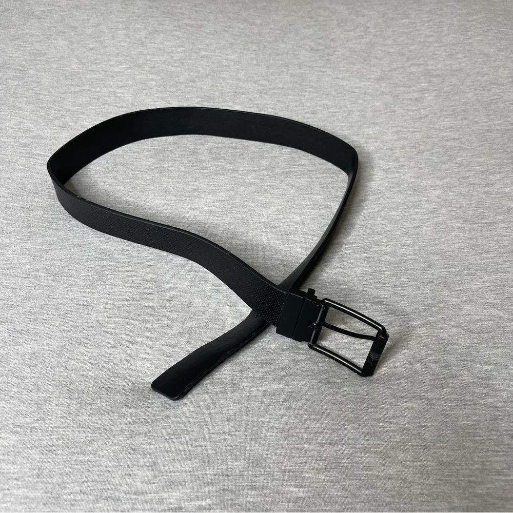 Express Men’s Matte Black Casual Split Leather Belt